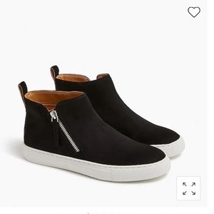 Faux-suede high top sneakers